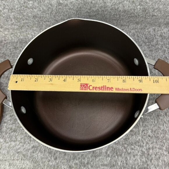 ✅Cooks Essentials 5qt Stock/Sauce-pot Strainer Lid NSF Certified Nonstick Brown - Picture 14 of 14